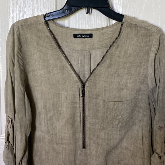 CQbyCQ long sleeve sage green tunic - Picture 2 of 8